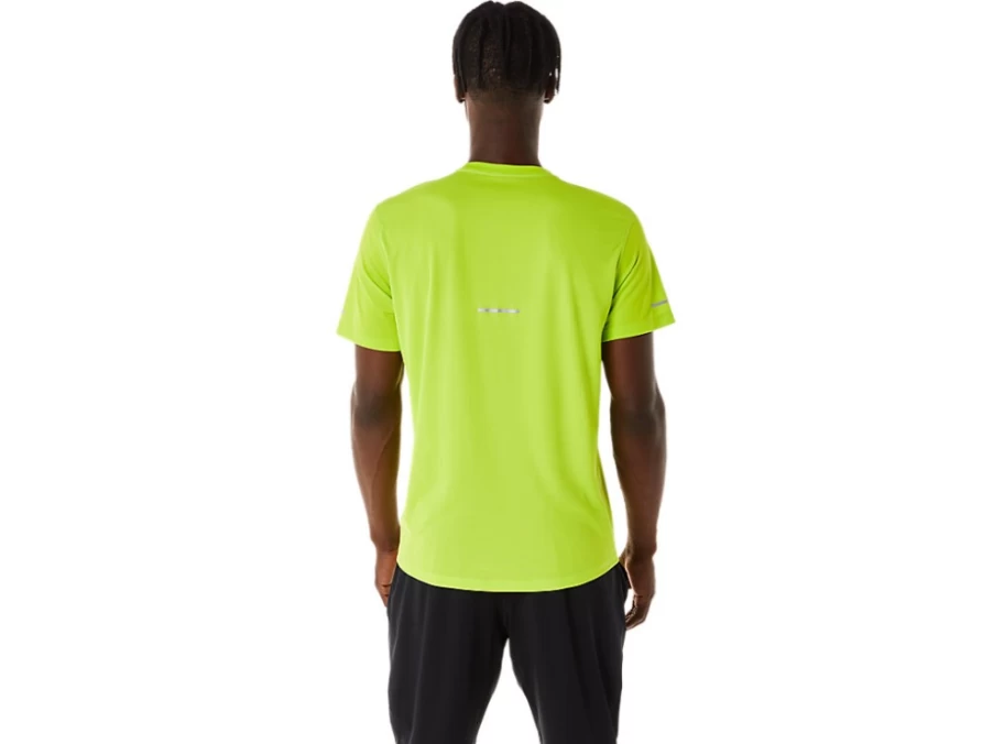 ASICS Men's Lite-Show Short Sleeve Top in Lime Zest - Moisture-Wicking Running Shirt