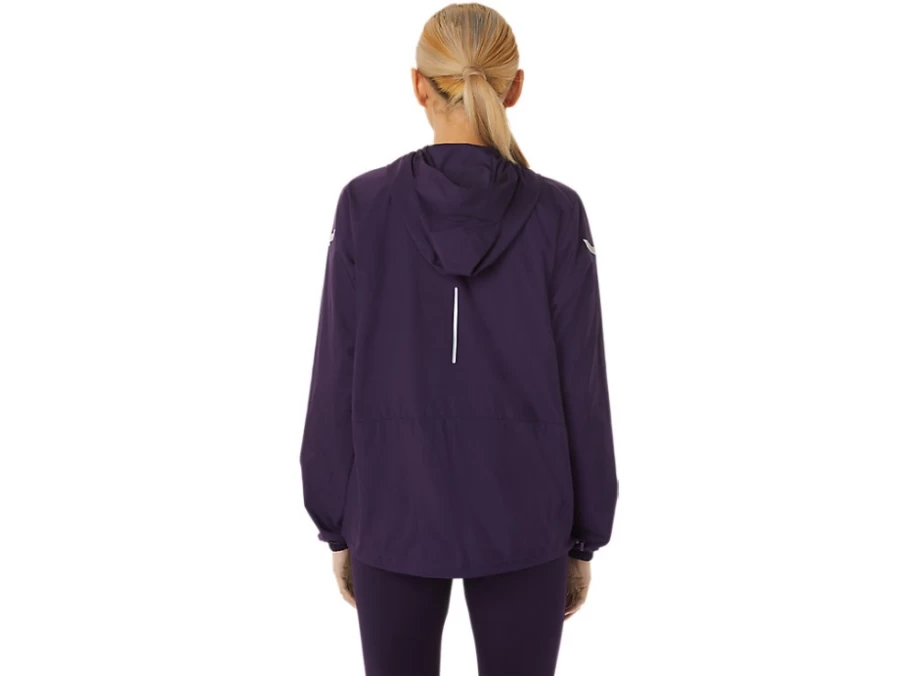 ASICS Women's Lite-Show Jacket in Night Shade/Orchid - Reflective Running Jacket