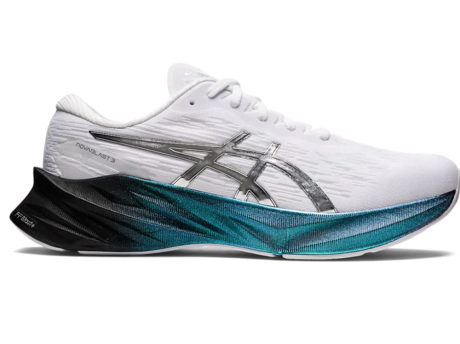 ASICS Novablast 3 Platinum Men's Running Shoes - White/Pure Silver