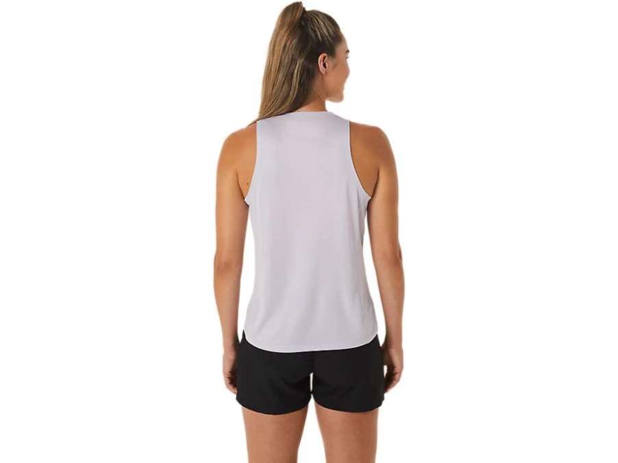 ASICS Women's Silver Tank Top in Dusk Violet - Lightweight Running Shirt