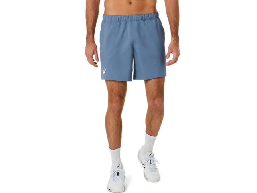 ASICS Men's Steel Blue 7-Inch Court Shorts for Tennis & Training