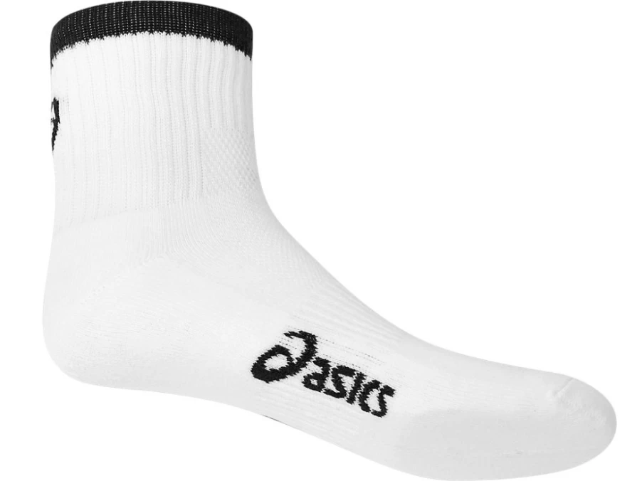 ASICS Men's Pace Quarter Socks - Brilliant White/Performance Black Running Athletic Socks