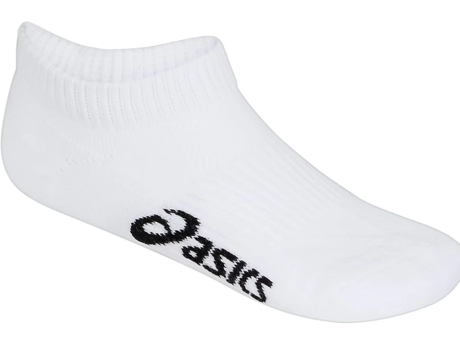 ASICS Kids Pace Low Solid Socks 2-Pack - Brilliant White Athletic Ankle Socks for Children