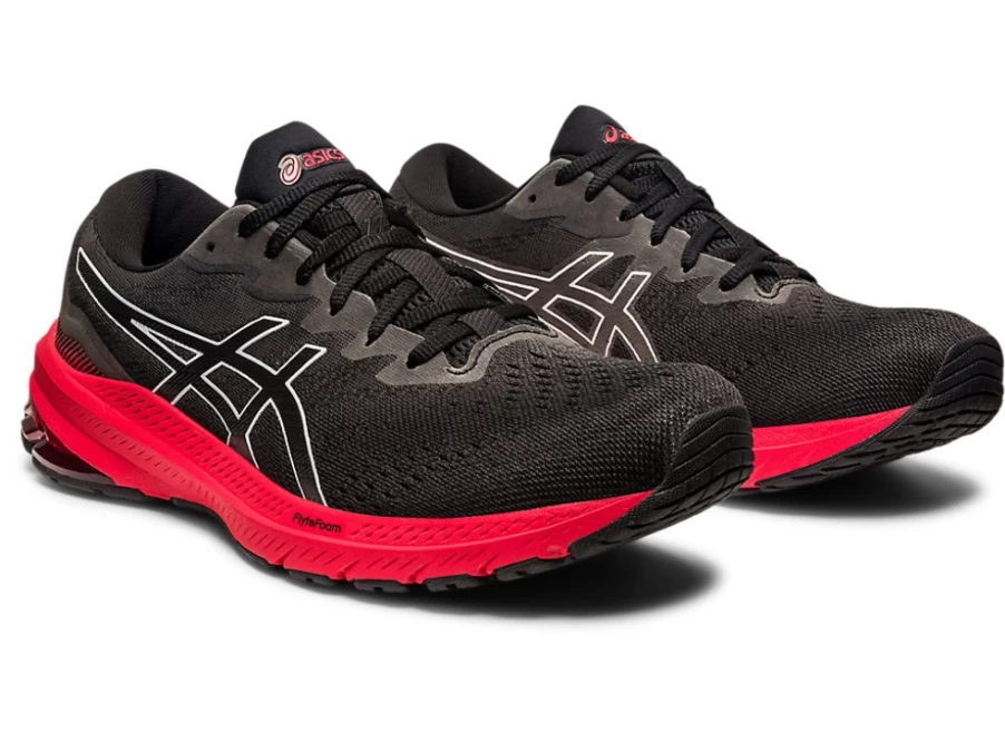 ASICS GT-1000 11 Men's Running Shoes - Black/Electric Red