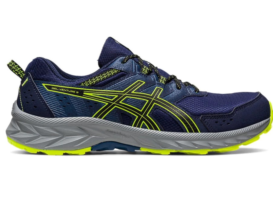 ASICS Men's Gel-Venture 9 Running Shoes in Peacoat/Safety Yellow