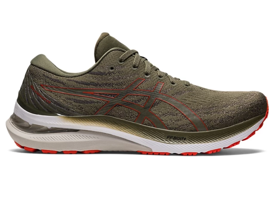 ASICS Gel-Kayano 29 Men's Running Shoes - Mantle Green/Cherry Tomato