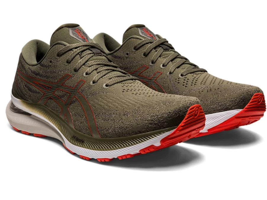ASICS Gel-Kayano 29 Men's Running Shoes - Mantle Green/Cherry Tomato