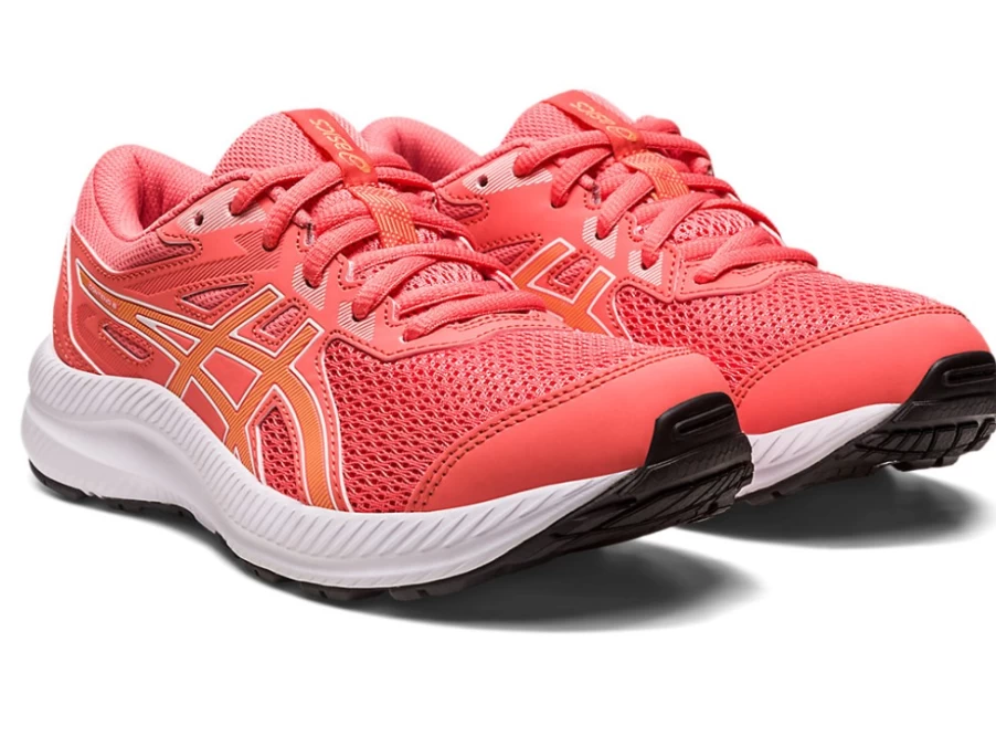 ASICS Kids Contend 8 GS Running Shoes in Papaya/Summer Dune