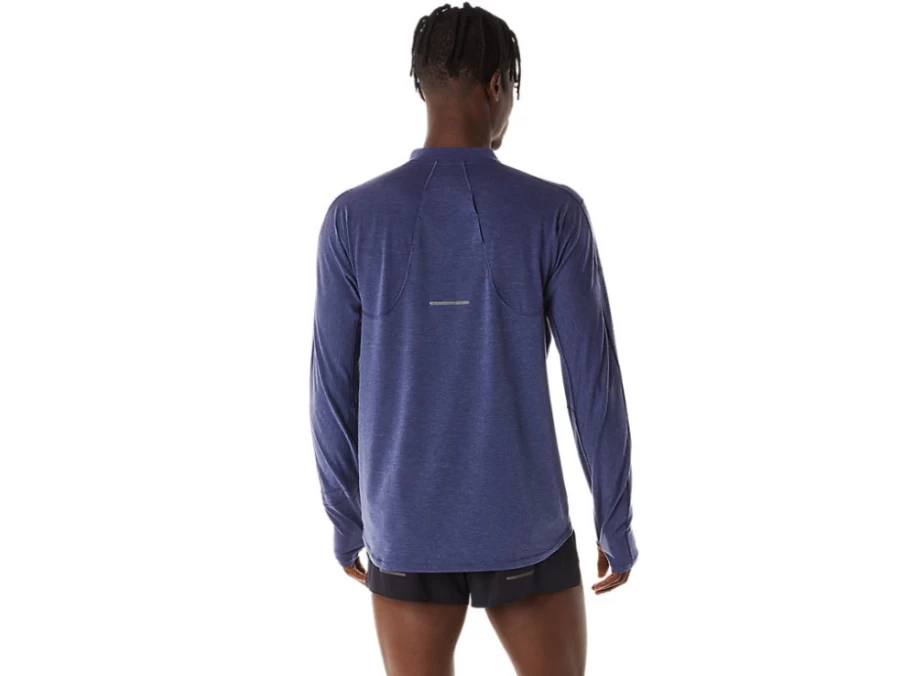 ASICS Men's Metarun 1/2 Zip Long Sleeve Top - Indigo Blue Performance Running Shirt