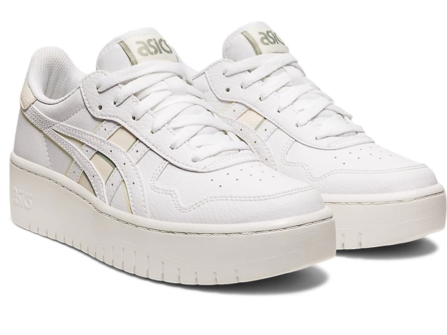 ASICS Women's Japan S Platform Sneakers in White/Birch - Lightweight Running Shoes