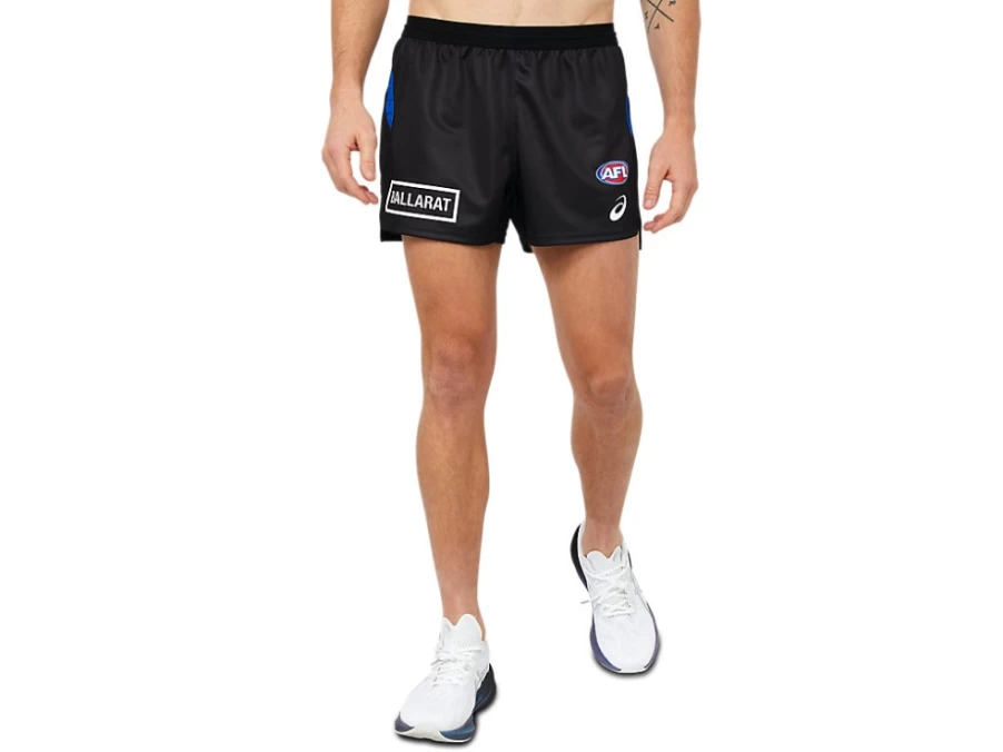 ASICS Mens Western Bulldogs Replica Training Shorts in Performance Black