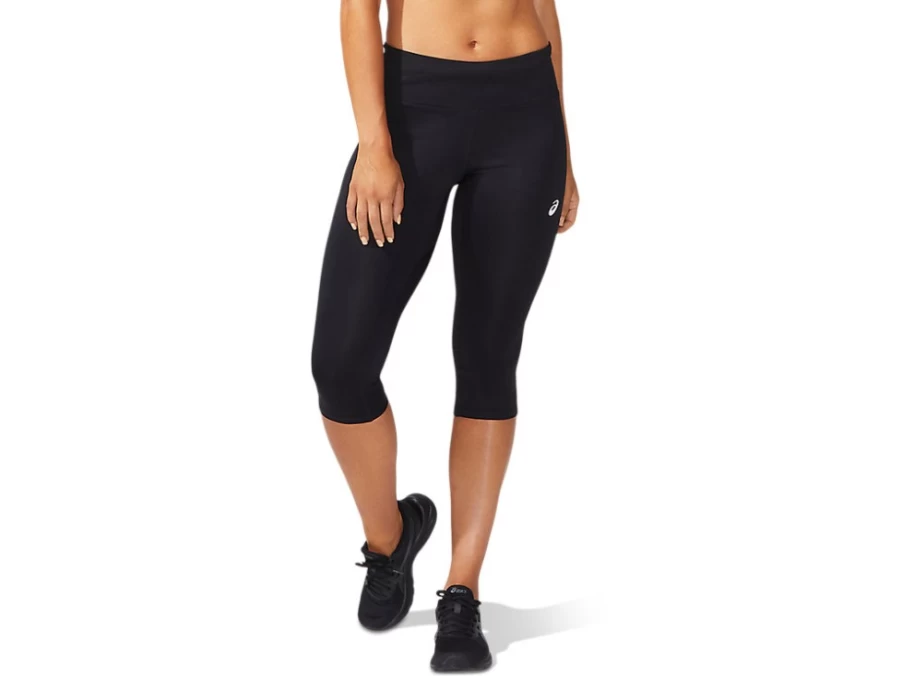 ASICS Women's Performance Black Silver Capri Tight Running Leggings
