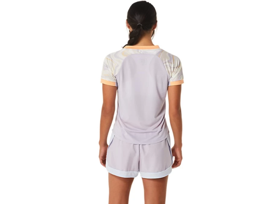 ASICS Women's Dusk Violet Match Graphic Short Sleeve Top