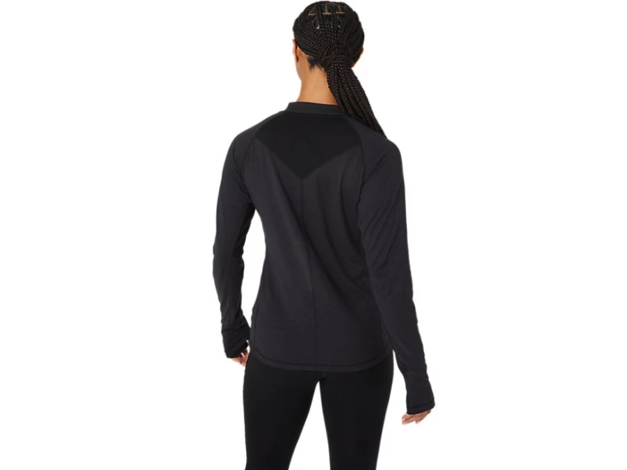 ASICS Women's Winter Run Long Sleeve Top in Performance Black for Cold Weather Training