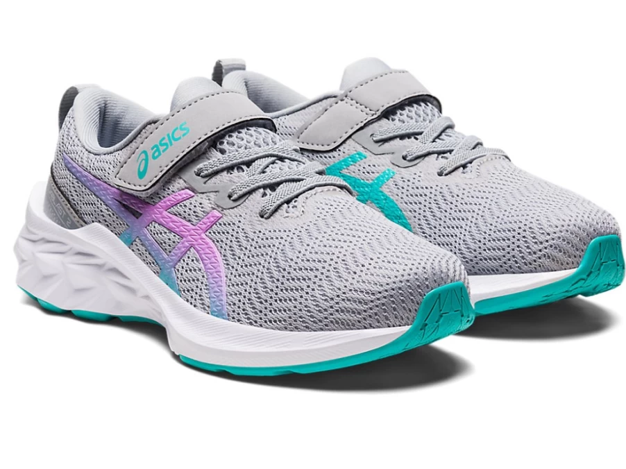 ASICS Kids Novablast 2 PS Running Shoes - Piedmont Grey/Lavender Glow