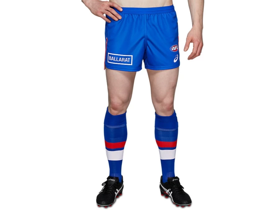 ASICS Mens Western Bulldogs Replica Home Shorts - Electric Blue