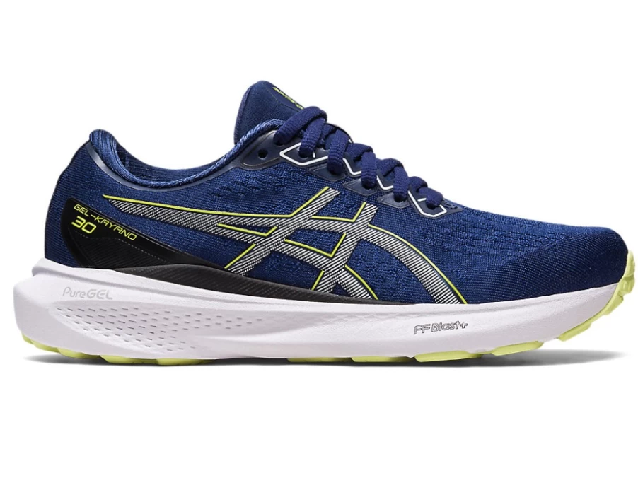 ASICS Gel-Kayano 30 GS Kids Running Shoes - Deep Ocean/Glow Yellow