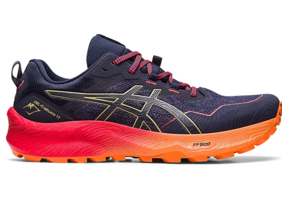 ASICS Gel-Trabuco 11 Trail Running Shoes for Men - Indigo Blue/Olive Oil