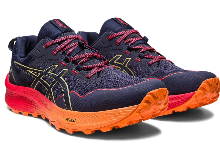 ASICS Gel-Trabuco 11 Trail Running Shoes for Men - Indigo Blue/Olive Oil