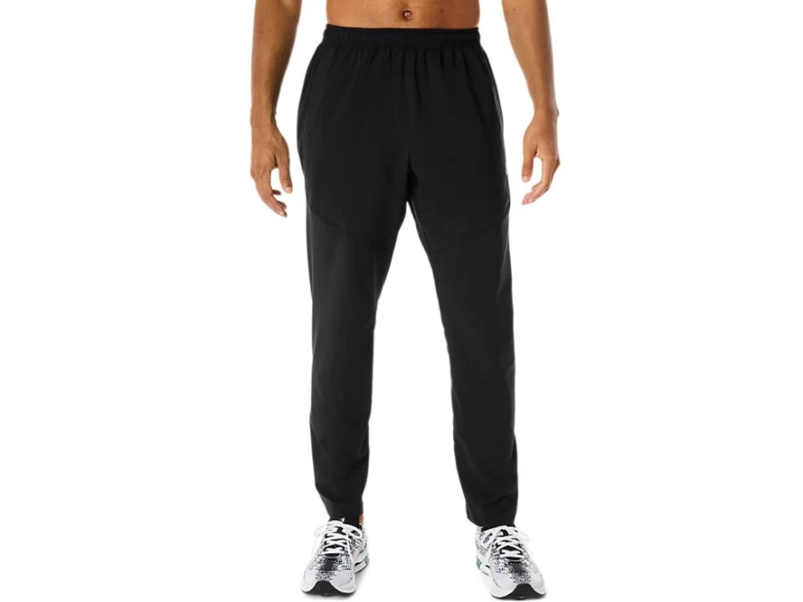ASICS Men's Performance Black Woven Pants for Athletic Comfort & Style