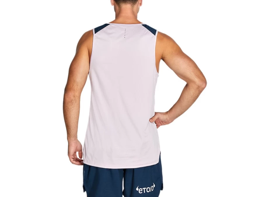 ASICS Men's Wallabies Training Singlet - Barely Rose Color