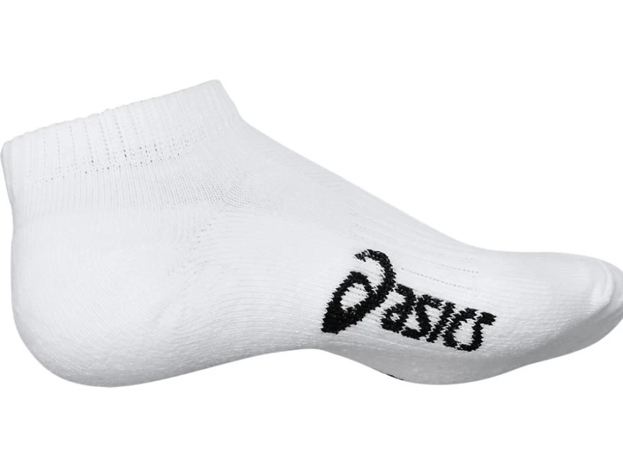 ASICS Men's Pace Low Sock - Triple White Athletic Running Socks