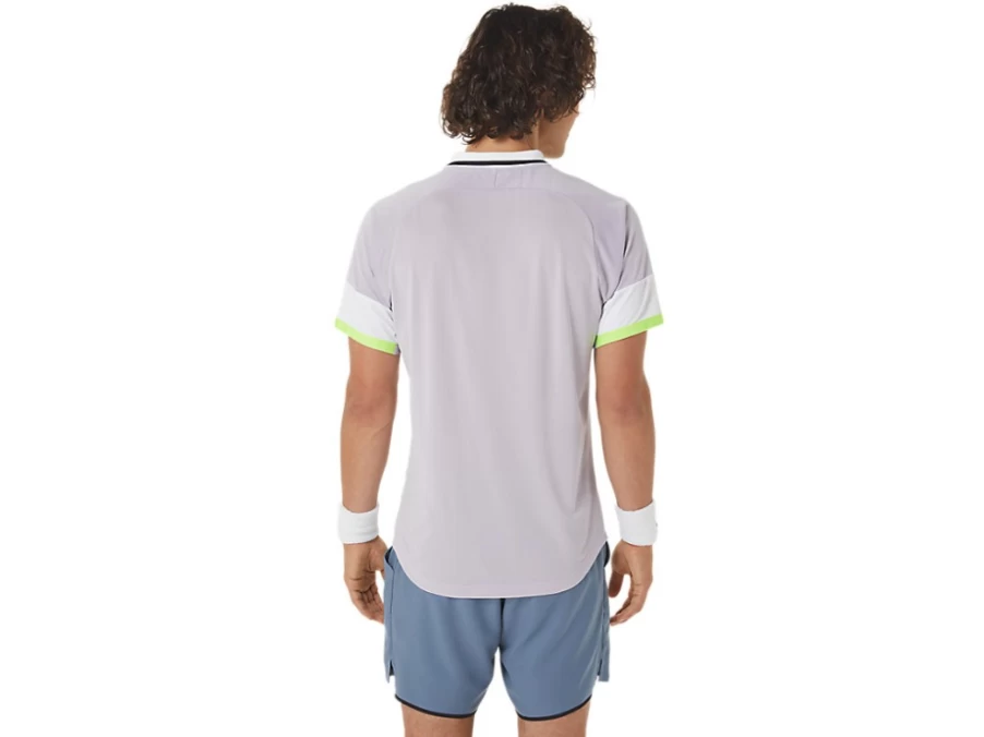 ASICS Men's Match Polo Shirt in Dusk Violet & Soft Sky – Performance Tennis & Casual Wear