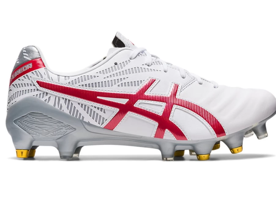 ASICS Men's Lethal Tigreor FF Hybrid Soccer Cleats in White/Classic Red