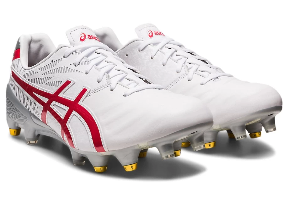 ASICS Men's Lethal Tigreor FF Hybrid Soccer Cleats in White/Classic Red