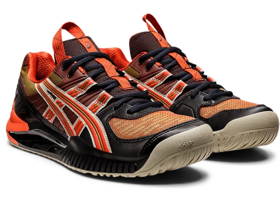 ASICS Men's Gel-Resolution Sps HS5-S Tennis Shoes in Anthracite/Red Clay