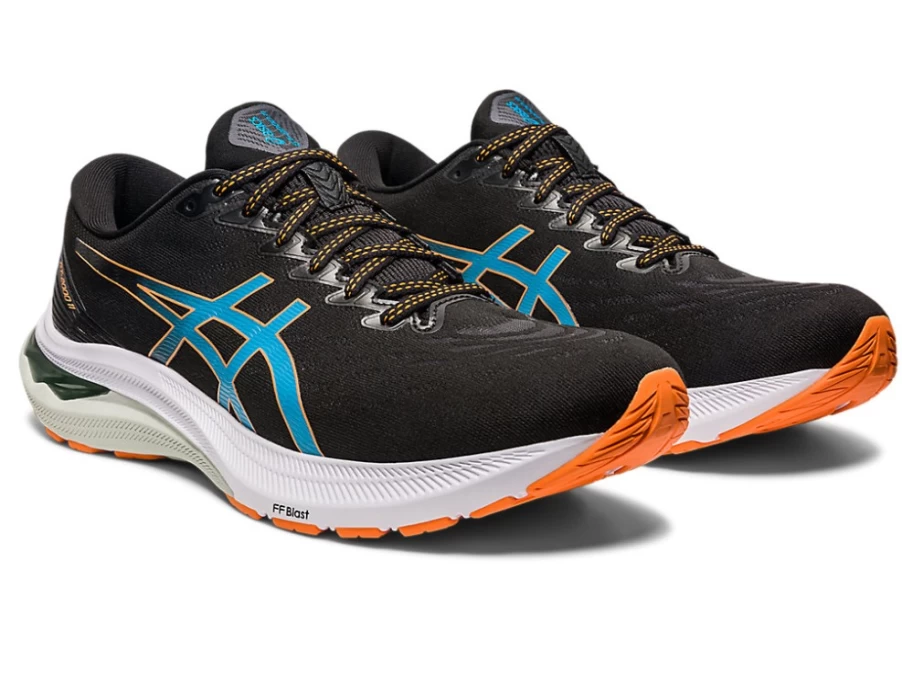 ASICS GT-2000 11 (4E Extra Wide) Running Shoes for Men - Black/Sun Peach