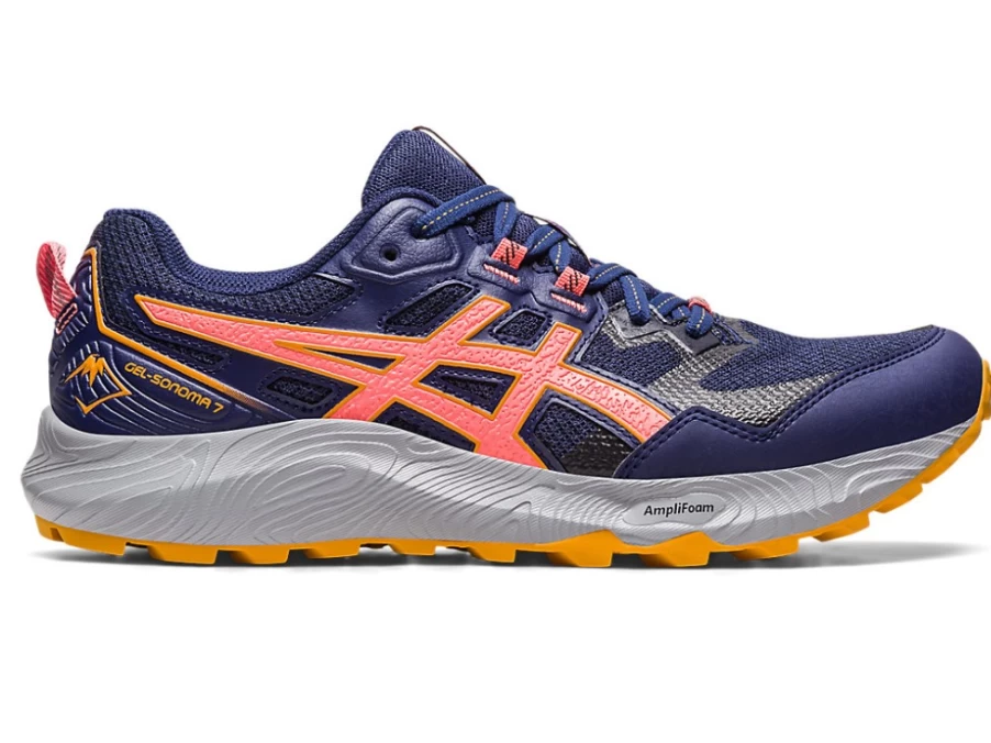 ASICS Women's Gel-Sonoma 7 Running Shoes in Indigo Blue/Papaya