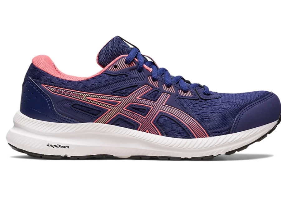 ASICS Women's Gel-Contend 8 Running Shoes in Indigo Blue/Papaya