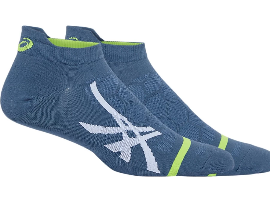 ASICS Men's Steel Blue Light Single Tab Socks for Running & Athletic Performance