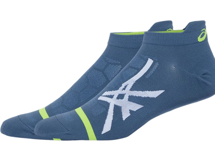 ASICS Men's Steel Blue Light Single Tab Socks for Running & Athletic Performance