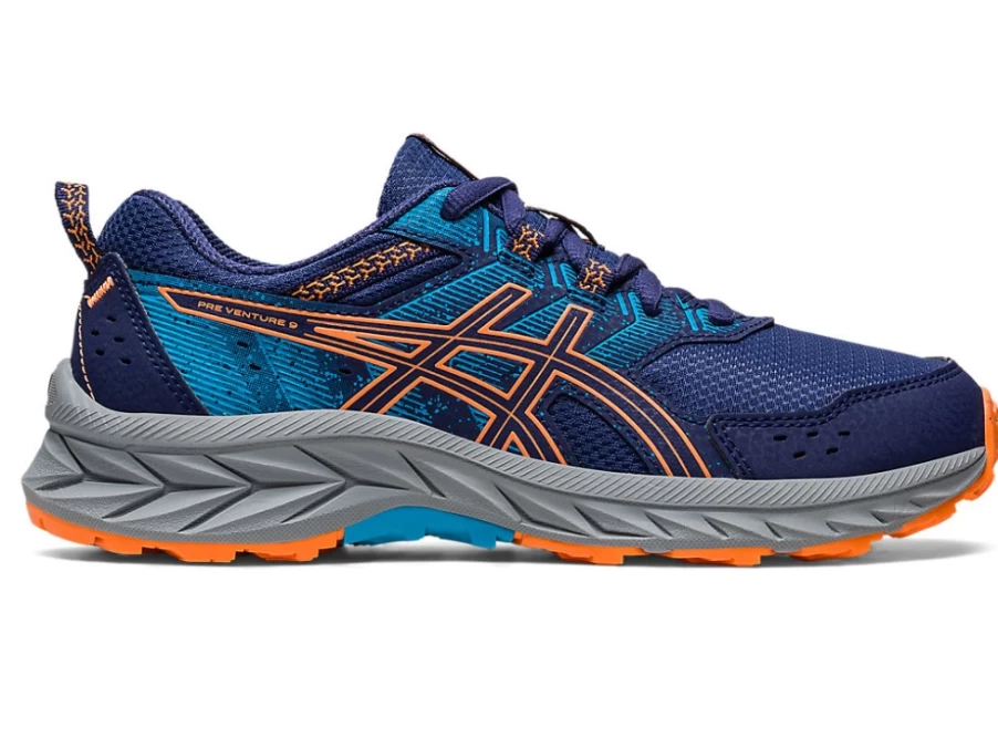 ASICS Kids Gel-Venture 9 GS Running Shoes - Indigo Blue/Sun Peach