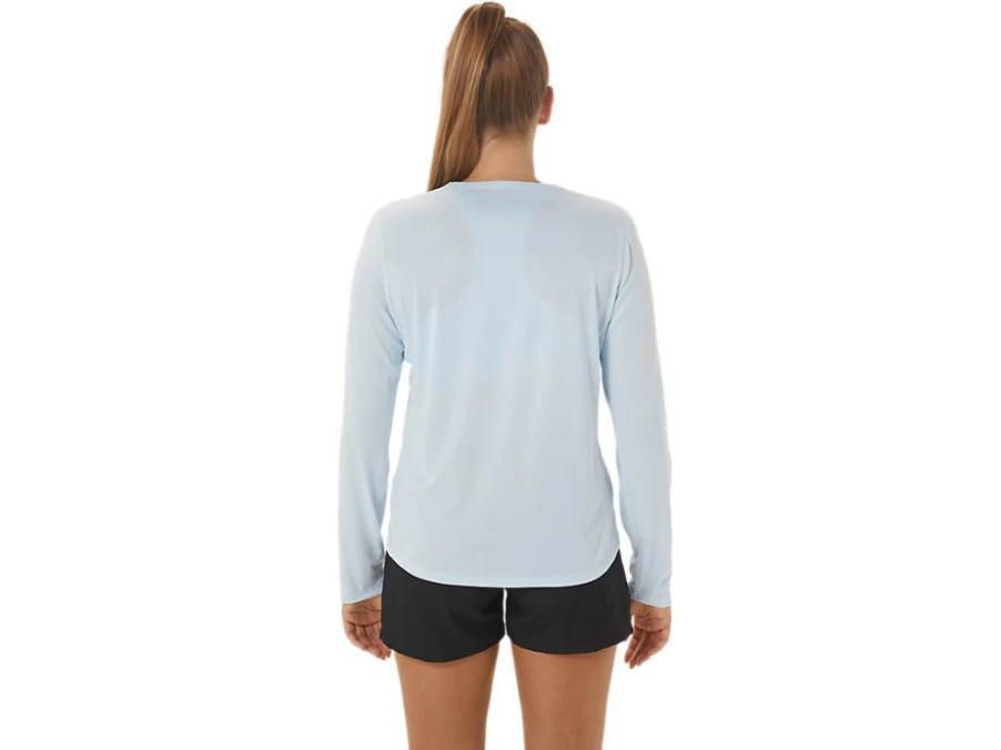 ASICS Women's Sky Blue Long Sleeve Silver Top