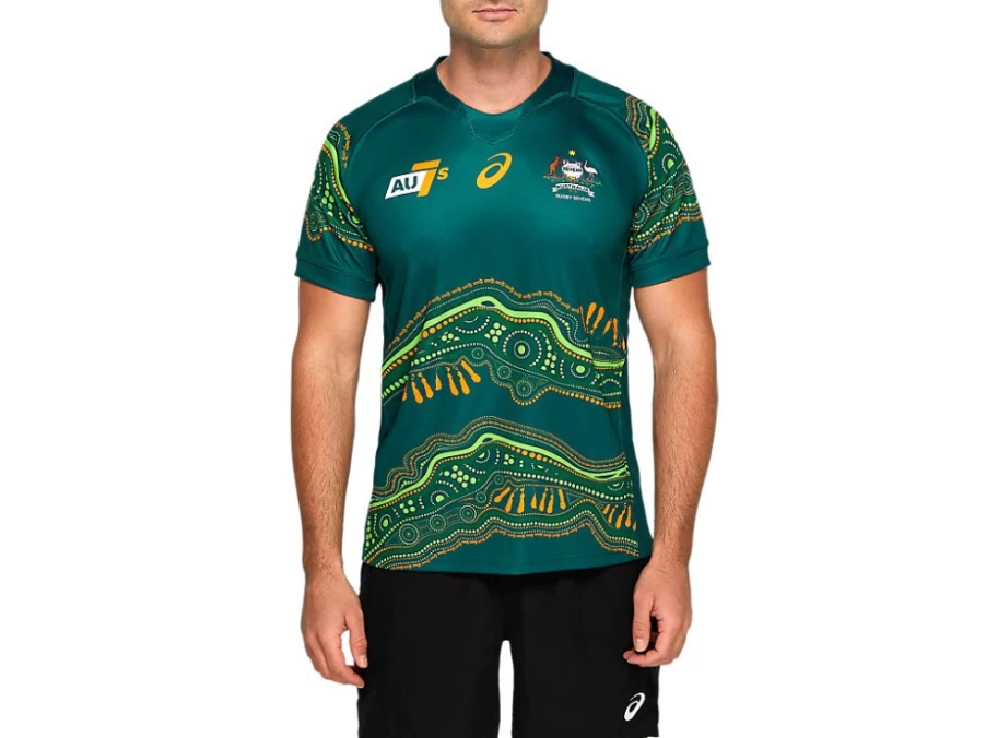 ASICS Men's Rugby Sevens First Nations Jersey - Wallabies Green