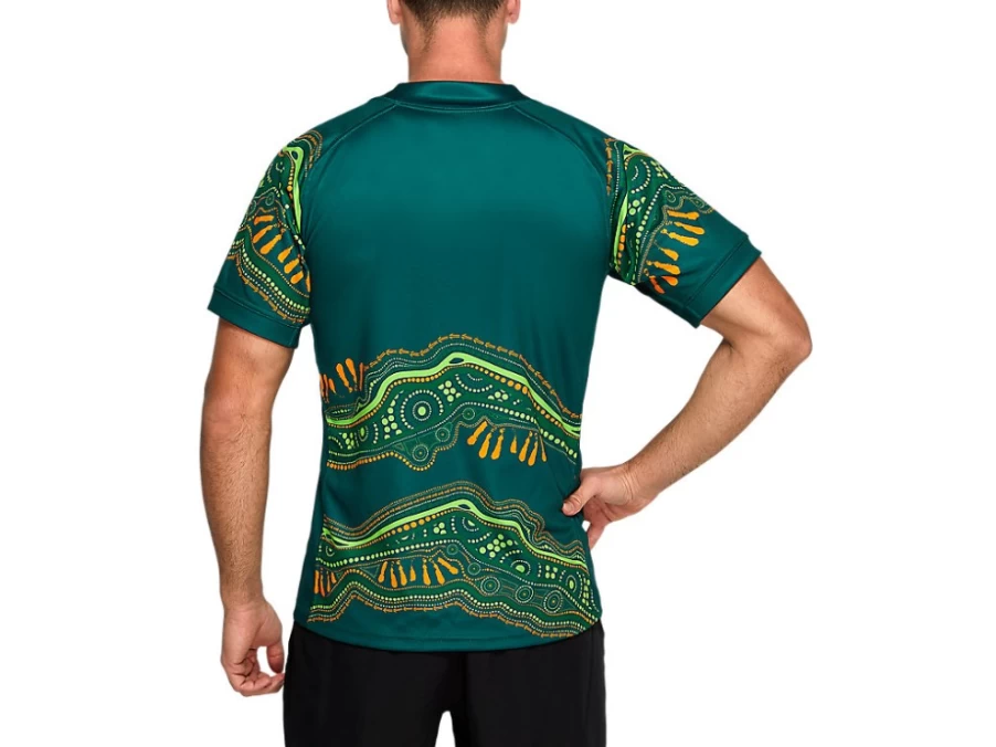 ASICS Men's Rugby Sevens First Nations Jersey - Wallabies Green