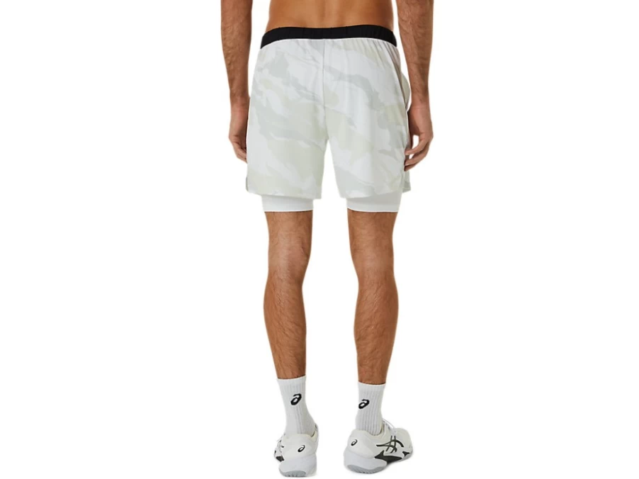 ASICS Men's 7 Inch Short with Match Graphic in Brilliant White