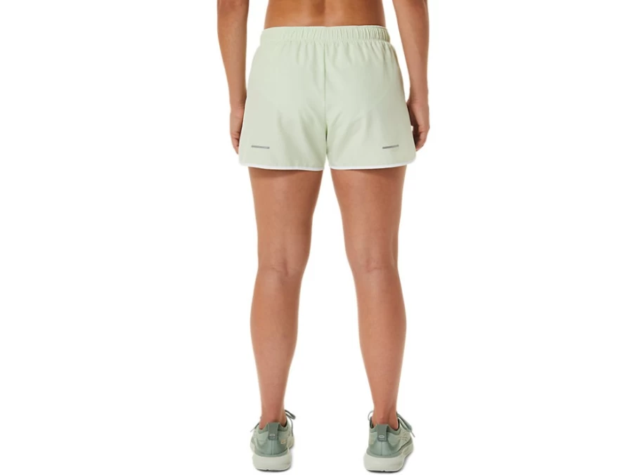 ASICS Women's Whisper Green Icon 4 Inch Shorts - Lightweight Running Shorts for Women