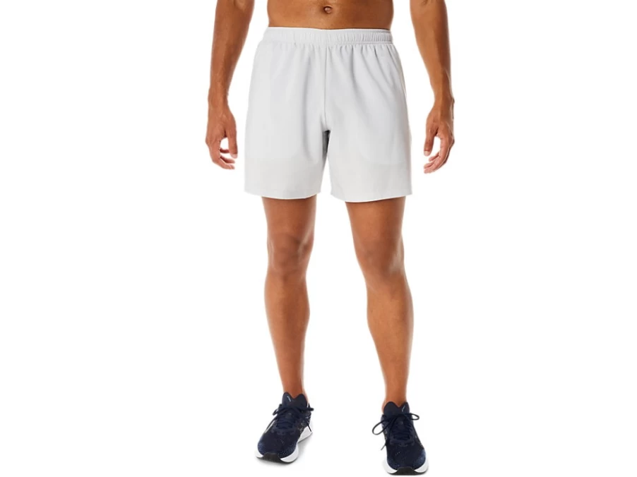 ASICS Men's 7 Inch Woven Shorts in Glacier Grey - Lightweight Athletic Running Shorts