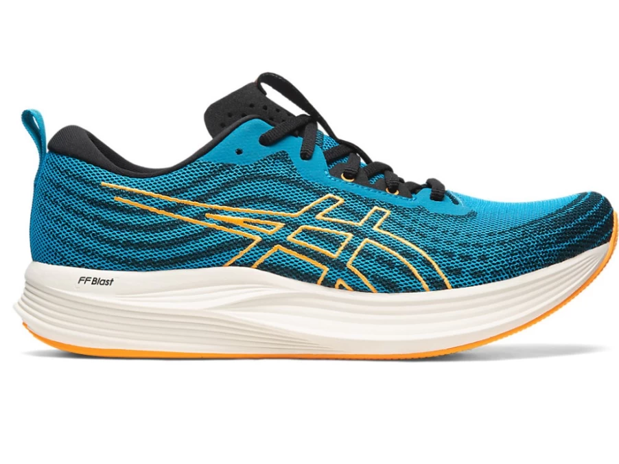 ASICS Men's Evoride Speed Running Shoes - Island Blue/Orange Pop