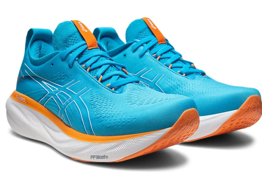ASICS Gel-Nimbus 25 Men's Running Shoes - Island Blue/Sun Peach
