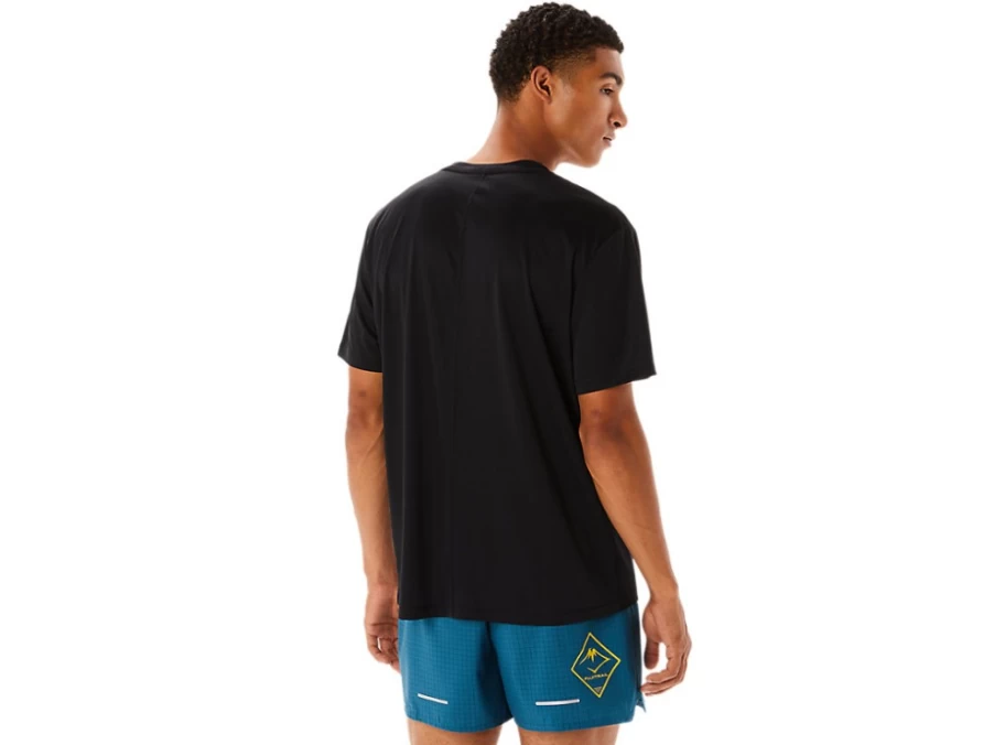 ASICS Fujitrail Men's Performance Black Short Sleeve Running Top