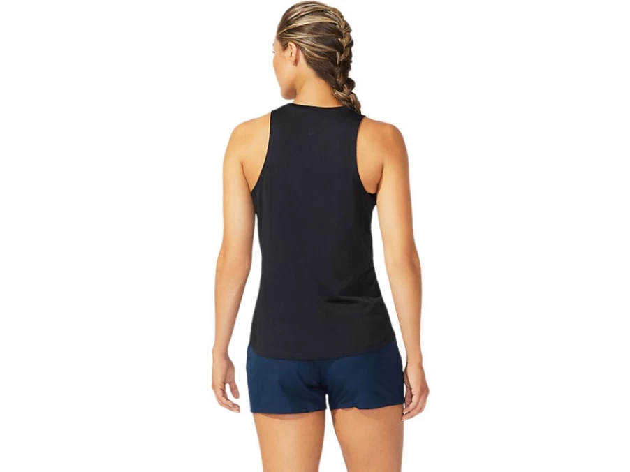 ASICS Women's Performance Black Silver Tank Top