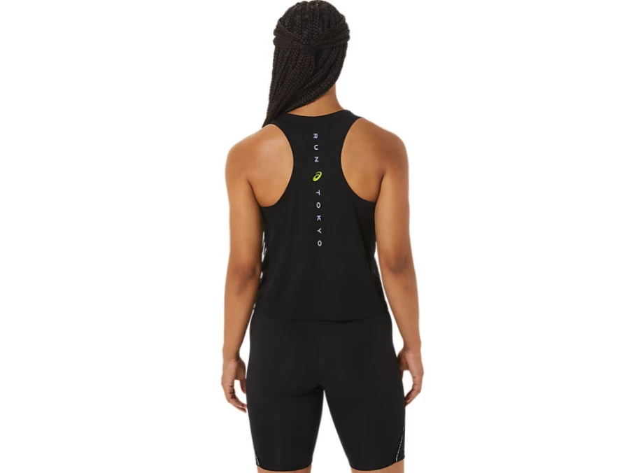 ASICS Women's Marathon Tank Top - Lime Zest/Safety Yellow/Amethyst Running Shirt