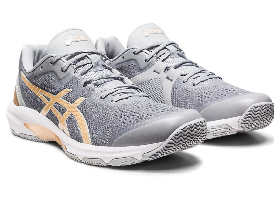ASICS Women's Netburner Shield Running Shoes in Piedmont Grey/Champagne