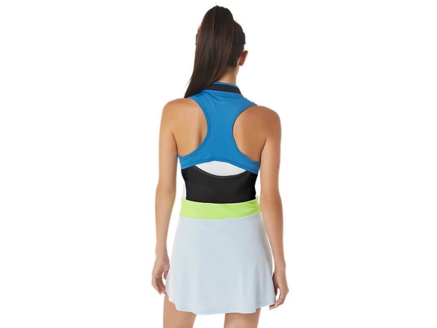 ASICS Women's Match Dress in Reborn Blue/Sky - Lightweight Tennis Dress for Women
