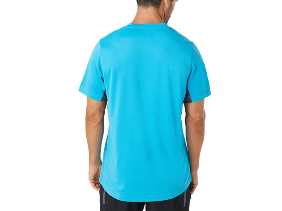ASICS Men's Performance Tee Shirt - Island Blue Athletic Training T-Shirt